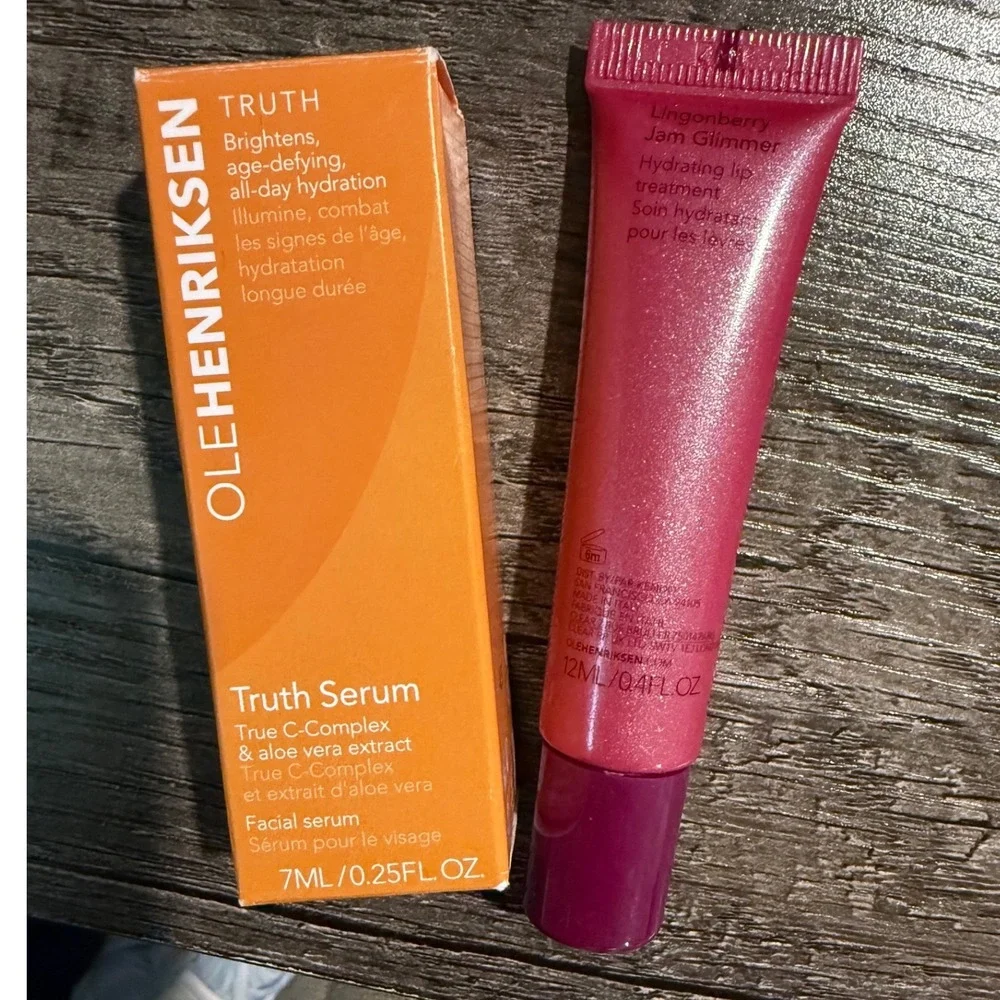 OLEHENRIKSEN Truth Serum 7mL + Pout Preserve Lingonberry Jam Lip Treatment Set